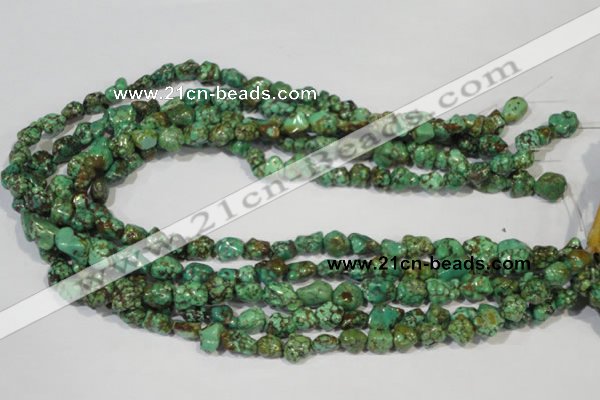 CNT243 15.5 inches 8*10mm - 10*14mm nuggets natural turquoise beads