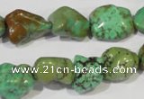 CNT245 15.5 inches 12*14mm - 14*16mm nuggets natural turquoise beads