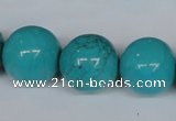 CNT25 16 inches 20mm round natural turquoise beads wholesale