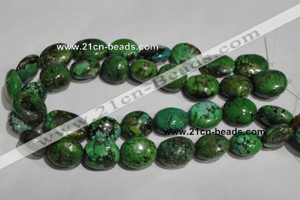 CNT259 15.5 inches 19*24mm nuggets natural turquoise beads wholesale