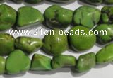 CNT280 15.5 inches 8*10mm - 12*14mm nuggets natural turquoise beads