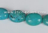 CNT35 16 inches 15*20mm oval natural turquoise beads wholesale