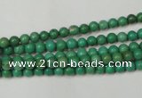 CNT350 15.5 inches 4mm round turquoise beads wholesale