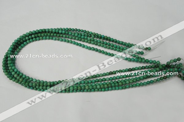 CNT350 15.5 inches 4mm round turquoise beads wholesale