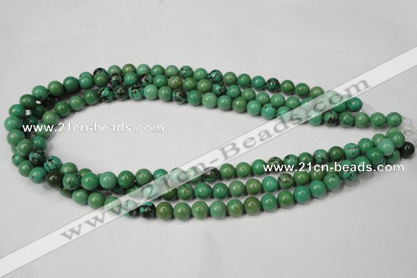 CNT352 15.5 inches 8mm round turquoise beads wholesale