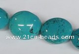 CNT36 16 inches 20*22mm oval natural turquoise beads wholesale