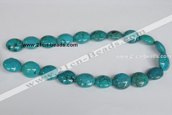 CNT36 16 inches 20*22mm oval natural turquoise beads wholesale