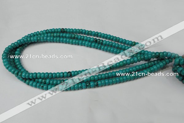 CNT360 15.5 inches 4*6mm rondelle turquoise beads wholesale