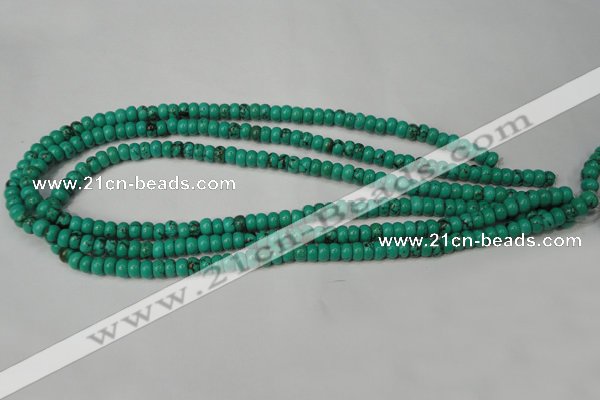 CNT362 15.5 inches 4*6mm rondelle turquoise beads wholesale