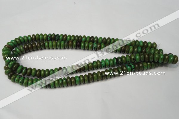 CNT366 15.5 inches 5*10mm rondelle turquoise beads wholesale