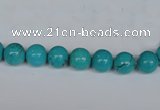 CNT38 16 inches 3mm round turquoise beads wholesale