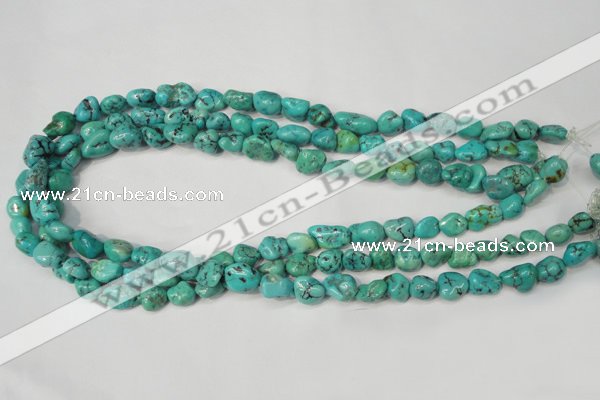 CNT380 15.5 inches 8*12mm nuggets natural turquoise beads