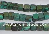 CNT400 15.5 inches 4*4mm cube turquoise beads wholesale