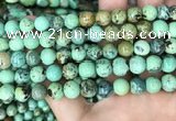 CNT404 15.5 inches 8mm round natural turquoise beads wholesale