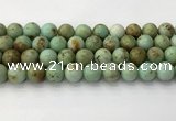 CNT419 15.5 inches 12mm round mongolian turquoise beads wholesale