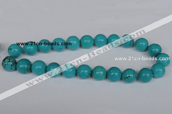CNT44 16 inches 14mm round turquoise beads wholesale