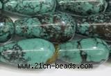 CNT515 15.5 inches 9*18mm teardrop turquoise gemstone beads