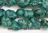 CNT517 15.5 inches 7*7mm - 8*10mm nuggets turquoise gemstone beads