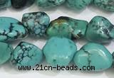 CNT519 15.5 inches 7*9mm - 8*10mm nuggets turquoise gemstone beads