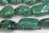 CNT521 15.5 inches 8*10mm - 10*13mm nuggets turquoise gemstone beads