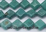 CNT550 15.5 inches 6mm diamond turquoise gemstone beads