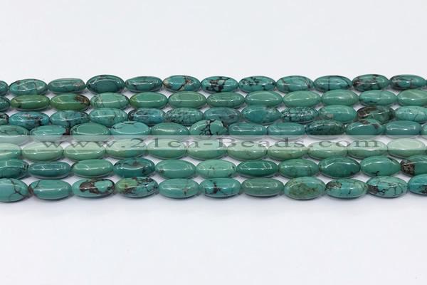 CNT563 15.5 inches 6*12mm oval turquoise gemstone beads