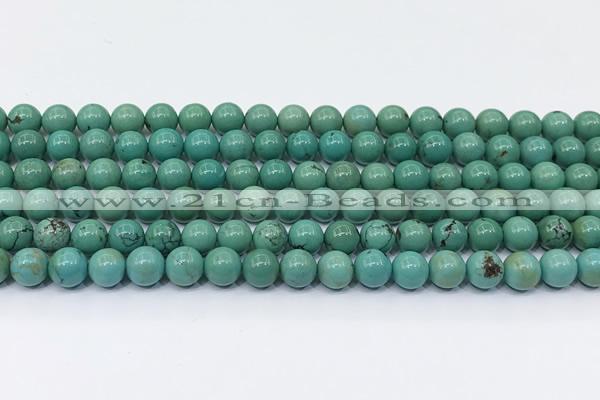CNT574 15.5 inches 7mm round turquoise gemstone beads