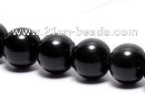 COB02 15 inches 8mm round black obsidian gemstone beads wholesale