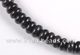 COB08 15.5 inches 4*8mm rondelle black obsidian gemstone beads wholesale