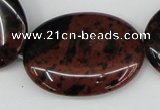 COB102 15.5 inches 30*40mm oval mahogany obsidian beads