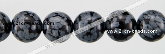 COB25 15 inches 12mm round snowflake obsidian gemstone beads wholesale