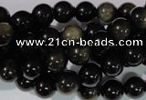 COB253 15.5 inches 8mm round golden obsidian beads wholesale