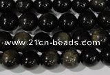 COB254 15.5 inches 10mm round golden obsidian beads wholesale