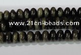 COB260 15.5 inches 5*8mm rondelle golden obsidian beads wholesale