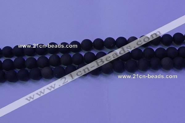 COB279 15.5 inches 8mm round matte golden obsidian beads wholesale