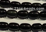 COB461 15.5 inches 8*12mm drum black obsidian beads wholesale