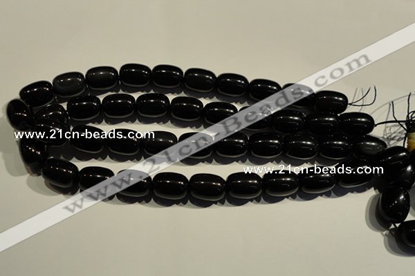 COB463 15.5 inches 12*16mm drum black obsidian beads wholesale