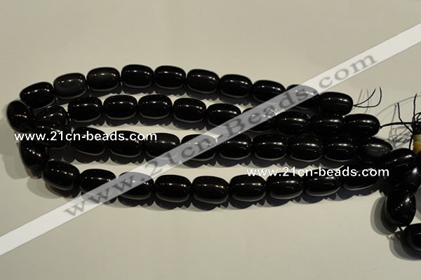 COB463 15.5 inches 12*16mm drum black obsidian beads wholesale