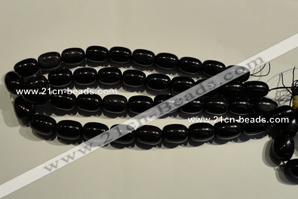 COB464 15.5 inches 13*18mm drum black obsidian beads wholesale