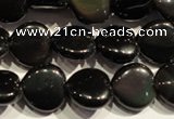 COB467 15.5 inches 10*10mm heart black obsidian beads wholesale