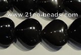 COB470 15.5 inches 16*16mm heart black obsidian beads wholesale