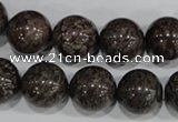 COB556 15.5 inches 16mm round red snowflake obsidian beads wholesale