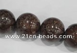 COB557 15.5 inches 18mm round red snowflake obsidian beads wholesale