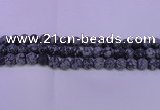COB562 15.5 inches 8mm round matte snowflake obsidian beads