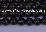 COB650 15.5 inches 4mm round gold black obsidian beads wholesale