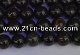 COB651 15.5 inches 6mm round gold black obsidian beads wholesale