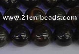 COB654 15.5 inches 12mm round gold black obsidian beads wholesale