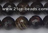 COB688 15.5 inches 12mm faceted round golden black obsidian beads