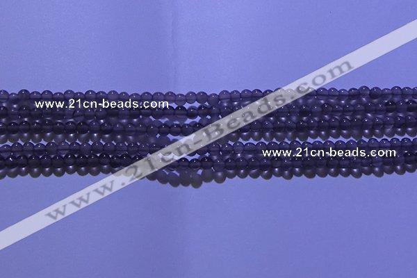 COB700 15.5 inches 4mm round ice black obsidian beads wholesale