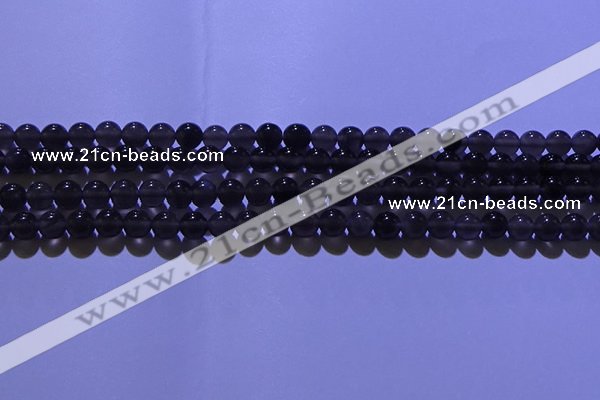 COB701 15.5 inches 6mm round ice black obsidian beads wholesale